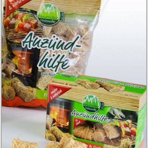 Anzündhilfen aus Holzwolle - 1 kg je Plastikgebinde