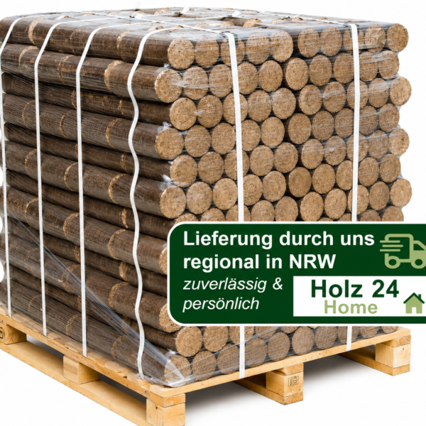 Runde Briketts Buche/Eiche Premium - 960 kg auf Palette