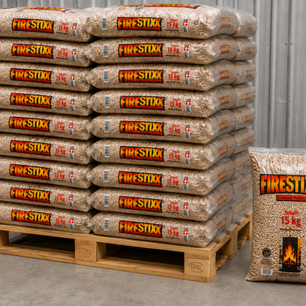 Firestixx Premium Pellets DINplus/ENPlus A1 – Palette (66Sack) 990kg