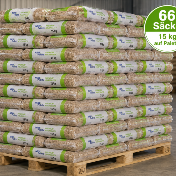 NRW Pellets ENPlus A1 – Palette (66Sack) 990kg